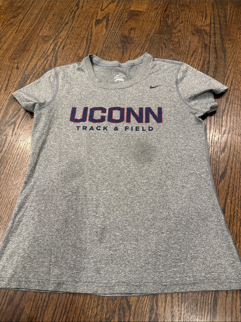 Nike Women's Gray UConn Track & Field Short Sleeve Tee